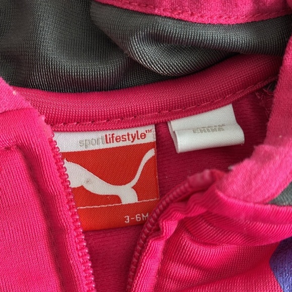 3-6m puma pink jacket, carters short outfit purple - Picture 3 of 10